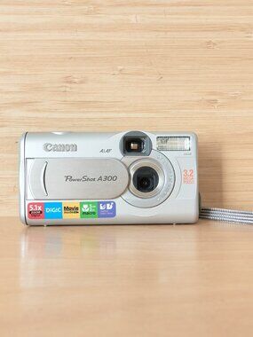 Canon PowerShot A300 3.2MP Digital Camera Silver 5.1x Digital Zoom Tested